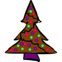 download Rough Xmas Tree clipart image with 270 hue color
