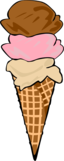 Fast Food Desserts Ice Cream Cones Waffle Triple