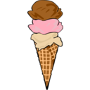 download Fast Food Desserts Ice Cream Cones Waffle Triple clipart image with 0 hue color