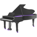 download Grand Piano clipart image with 225 hue color