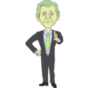 download President George W Bush clipart image with 45 hue color