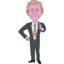 download President George W Bush clipart image with 315 hue color