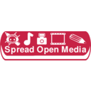 download Spreading Open Media 180x60 clipart image with 135 hue color