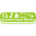 download Spreading Open Media 180x60 clipart image with 225 hue color