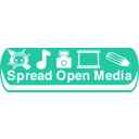 download Spreading Open Media 180x60 clipart image with 315 hue color