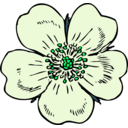 download Wild Rose clipart image with 90 hue color