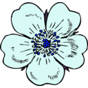 download Wild Rose clipart image with 180 hue color