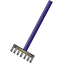 download Rake clipart image with 225 hue color
