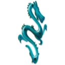 download Jade Dragon clipart image with 90 hue color