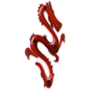 download Jade Dragon clipart image with 270 hue color