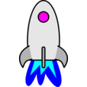 download Rocket clipart image with 180 hue color