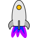 download Rocket clipart image with 225 hue color