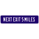 download Next Exit 5 Miles clipart image with 90 hue color