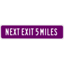 download Next Exit 5 Miles clipart image with 135 hue color