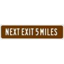 download Next Exit 5 Miles clipart image with 225 hue color