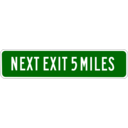 download Next Exit 5 Miles clipart image with 315 hue color