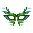download Party Mask clipart image with 90 hue color