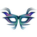 download Party Mask clipart image with 180 hue color