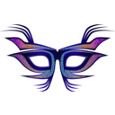 download Party Mask clipart image with 225 hue color