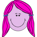 download Girl Face Cartoon clipart image with 270 hue color