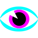 download Eye Sign clipart image with 180 hue color