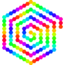 download 120 Hexagon Spiral clipart image with 45 hue color