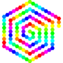 download 120 Hexagon Spiral clipart image with 90 hue color