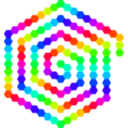 download 120 Hexagon Spiral clipart image with 135 hue color