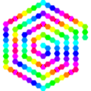 download 120 Hexagon Spiral clipart image with 180 hue color