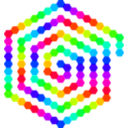 download 120 Hexagon Spiral clipart image with 225 hue color