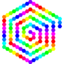 download 120 Hexagon Spiral clipart image with 270 hue color