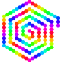 download 120 Hexagon Spiral clipart image with 315 hue color
