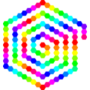 download 120 Hexagon Spiral clipart image with 0 hue color