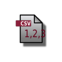 download File Icon Csv clipart image with 225 hue color