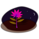 download Midnight Flower clipart image with 270 hue color