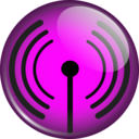 download Glassy Wifi Symbol clipart image with 180 hue color