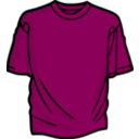 download Red T Shirt clipart image with 315 hue color