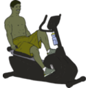 download Exercise Bike Man clipart image with 45 hue color