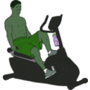 download Exercise Bike Man clipart image with 90 hue color