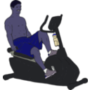 download Exercise Bike Man clipart image with 225 hue color