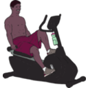 download Exercise Bike Man clipart image with 315 hue color