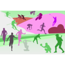 download Sports clipart image with 270 hue color