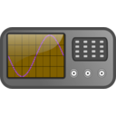 download Oscilloscope clipart image with 225 hue color