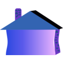 download House clipart image with 225 hue color