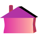 download House clipart image with 315 hue color