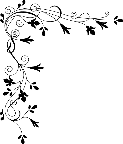 Stylized Flowers Border