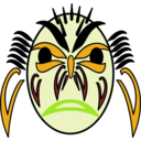 download Scary Indian Face clipart image with 45 hue color