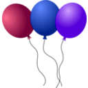 download Balloons clipart image with 225 hue color