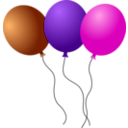 download Balloons clipart image with 270 hue color