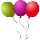 download Balloons clipart image with 315 hue color